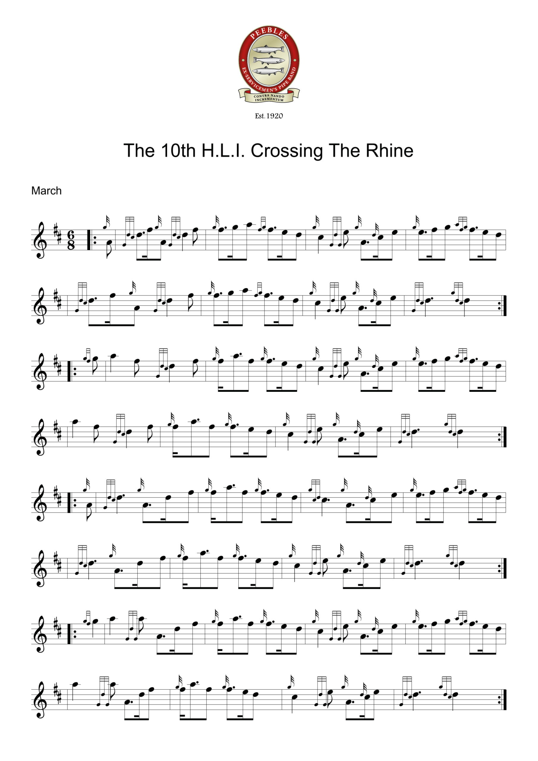 The 10th H.L.I. Crossing the Rhine